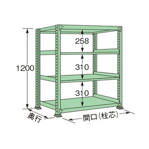 �}�K�����H�� ���ʃ��b�N 1500×600×1200mm �O���[�� MG1215L04T 1�_