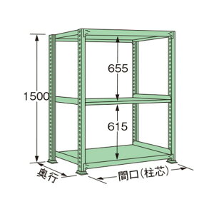 �}�K�����H�� ���ʃ��b�N 1790×300×1500mm �O���[�� MS1518S03T 1�_