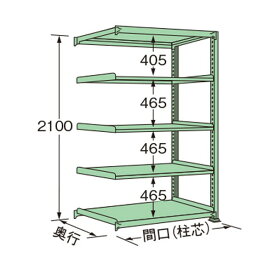 扶桑金属工業 中量ラック 1790×300×2100mm グリーン MS2118S05R 1点
