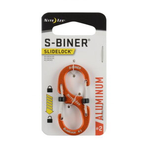 NITE IZE エスビナー S-BINER スライドロックアルミニウム#2 50×23×10mm オレンジ NI04178 1個
