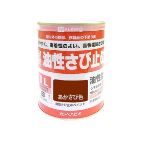 カンペハピオ 速乾さび止めペイント（つや消し） 鉄製品のサビに！スタンダードな油性さび止め塗料 114×144 あかさび色 00137645241010 1缶