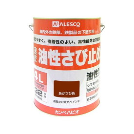 カンペハピオ 速乾さび止めペイント（つや消し） 鉄製品のサビに！スタンダードな油性さび止め塗料 169×223 あかさび色 00137645241040 1缶