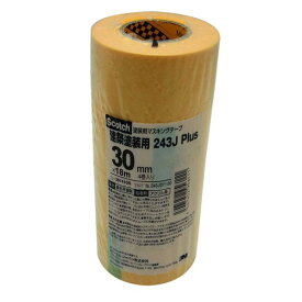 スリーエム スリーエム 塗装用 マスキングテープ 30mm×18m 黄色 243J Plus 4巻