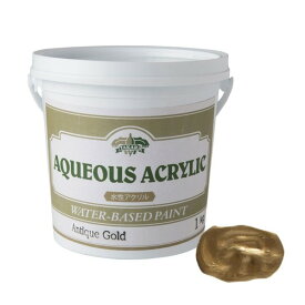 タカラ塗料 水性アクリルゴールド&メタリックペイント 1kg アンティークゴールド METAL_1kg_Antique Gold 1個