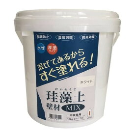 フジワラ化学 練り済み 珪藻土 壁材MIX 10kg ホワイト 8344500 1缶