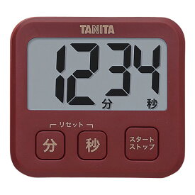 タニタ 薄型タイマー(99分59秒計) TD－408 レッド BUS1401 1個