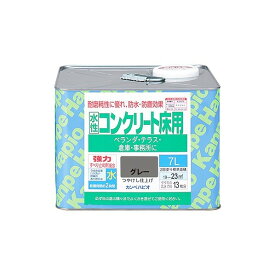 カンペハピオ 水性コンクリート床用（つや消し） 塗りやすく、速乾、強力滑止め剤配合 238×238×174 グレー 00477655091070 1缶