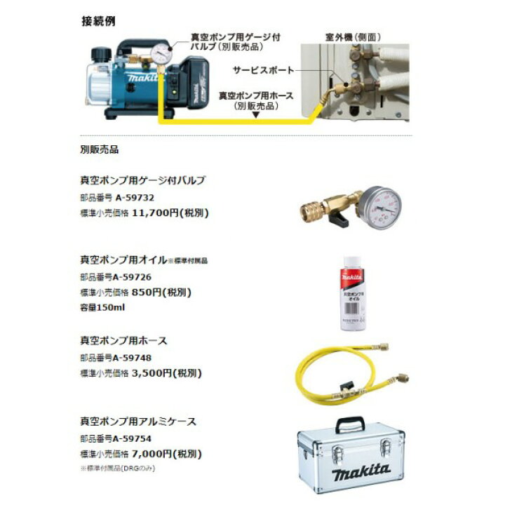 楽天市場】マキタ VP180DZ 18V 充電式 真空ポンプ 本体のみ(バッテリ 