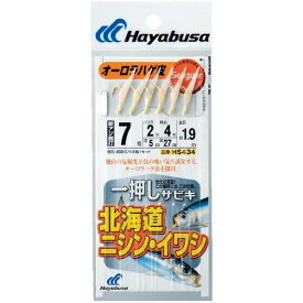 HAYABUSA 一押し北海道ニシン・イワシ 6本針 HS434 7号 ハリス2 HS434-7-2 釣具 ルアー 釣り フィッシング 1個