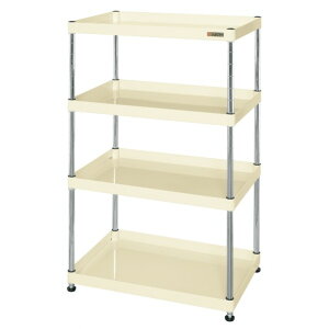 ※法人専用品※サカエ CSパールワゴン(固定タイプ/H1200/4段) W600×D400×H1200 アイボリー CSPN-60124I 1台【2506DFD_5】