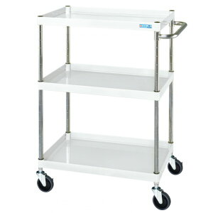 ※法人専用品※サカエ CSパールワゴン(中量/抗菌パールホワイト/サイレントエラストマー車) W900×D600×H1080 パールホワイト CSP-90113SEW 1台【2506DFD_5】