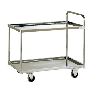 テックサス 2段台車(皿型タイプ) 750X450 スチールφ100ウレタン車 DN2-U7545E 1点