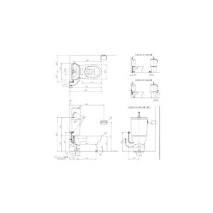 アサヒ衛陶 エディ848トイレセット(4.8L便器(防露+ヒーター付)+タンク(手洗付) ラブリーホワイト RA3848BHTRBNLW 1点【2506DFD_5】