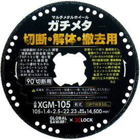 GLOBAL SAW XGM-125 125mm ブラック ガチメタ、マルチメタルホイール 1枚