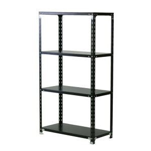 浅香工業 浅香 アングル棚165x88x45cm 4段黒#364391 #364391 1個【2506DFD_3】