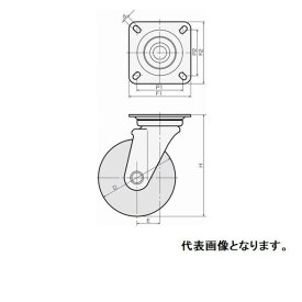 東正車輌 ゴールドキャスター 中荷重 赤 WJ-250RB-R 1個