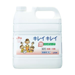 ライオンハイジーン キレイキレイ薬用泡ハンドソープフルーツミックスの香り4L BPGHJ4 1