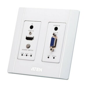 ���@�l��p�i��ATEN HDMI&VGAHDBaseT�g�����X�~�b�^�[(US�E�H�[���v���[�g�APOH�^�C�v) �z���C�g VE2812AUST 1�_