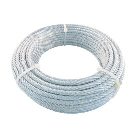 トラスコ JIS規格品メッキ付ワイヤロープ（6X24）Φ12mmX50m 380 x 380 x 120 mm JWM-12S50 1点