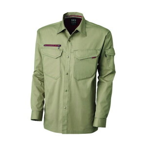 サンエス 夏 長袖シャツ カーキ色 Sサイズ WA11229R-21-S 1点