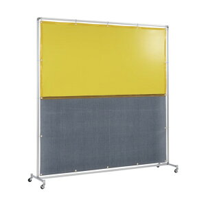 吉野 遮光火花兼用衝立(イエロー×A種シート)2×2 単体型 キャスター足 YS-22SC-Y-BW 1点