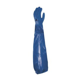 セーフラン安全用品 PETRO VE766/PVC耐化学品・耐油ロング62cmロング手袋 M ブルー D0042-M 1双