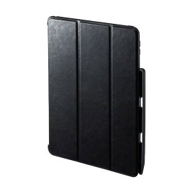 サンワサプライ iPad 10.2インチ Apple Pencil収納ポケット付きケース ブラック PDA-IPAD1614BK 1点
