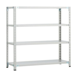 トラスコ CB型セミボルトレス軽量棚 1500X300XH1200 4段 WG色 CB-4534-WG 1台
