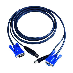 ATEN USB KVMケーブル VGAオスメス+USB A-B 3m 2L-5003U 1点