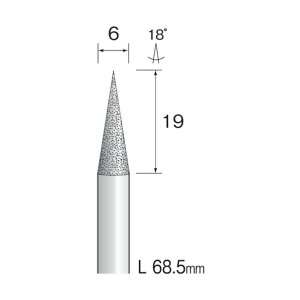 �~�j�^�[ �~�j�� �d���_�C�������h�o�[��120 Diamond Plated Point ��6 �n��19mm AD3255 1��