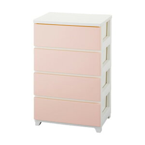 アステージ カラースタイルチェスト4段 ホワイトピンク 400664 1台