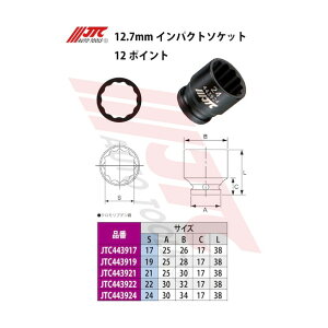 JTC@Auto@Tools 12.7mmCpNg\Pbg12|Cg 19mm JTC443919 1