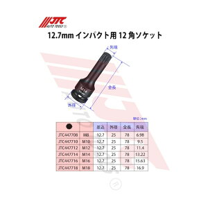 JTC@Auto@Tools 12.7mm CpNgp 12p\Pbg M10 JTC447710 1