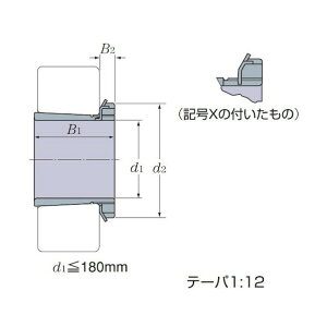 NTN�Z�[���X�W���p�� ����p�A�_�v�^ �����ad1���@85mm d2���@125mm B1���@90mm H2319X 1�_