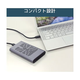 ラトックシステム USB3.2 Gen2x2 M.2 SSDケース(クローン機能搭載・NVMe 2台用) RS-ECM2-U32C 1点
