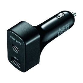 サンワサプライ USB Power Delivery対応カーチャージャー 2ポート・57W CAR-CHR77PD 1点