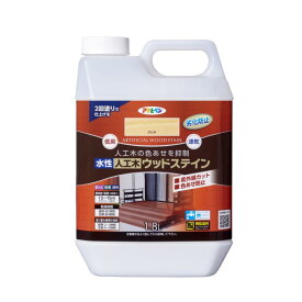 アサヒペン 水性人工木ウッドステイン 1.8L 透明(クリヤ) 1．8L クリヤ 1個