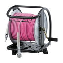 フジマック 高圧用C型ドラム 回転台付き エアーライズホース付 30m ピンク/グレー ARD-630P-TC 1台【2506DFD_3】