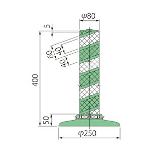 �O���[���N���X �|�X�g�R�[���S�ʔ���LATR-40-250-M 6300029559 1�{