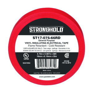 ストロングホールド StrongHoldビニールテープ 一般用途用 赤 幅19.1mm 長さ20m ST17-075-66RD 1点