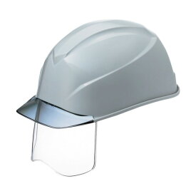 谷沢製作所 エアライトS搭載ヘルメット(透明バイザータイプ・溝付・シールド付) 透明バイザー:グレー/帽体色:グレー 123VJ-SH-V2-GR5-J 1点