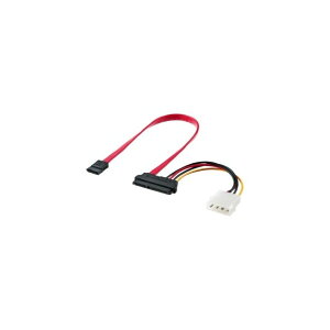 サンワサプライ 一体型SATAケーブル(0.3m) TK-PWSATA7-03 1点