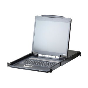 ATEN IP-KVM�h�����[ 16�|�[�g/PS/2/USB/VGA/19�C���` LCD/�����O���[��(�f�C�W�[�`�F�[���|�[�g���ځAUSB�f�o�C�X�Ή�) CL5716INJJL 1�_