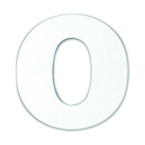 ダイドーハント 磁気ステッカー 数字 ナンバー(マグネット切り文字 0) 50×50mm ホワイト 10177786 1個