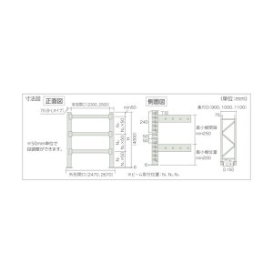 �g���X�R(TRUSCO) �p���b�g�I1�g�� 2300X900XH4000 3�i �P�� 1D-40B23-09-3