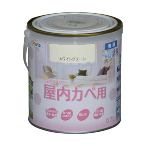 アサヒペン NEW水性インテリアカラー屋内カベ用 0.7L ホワイトグリーン 1点