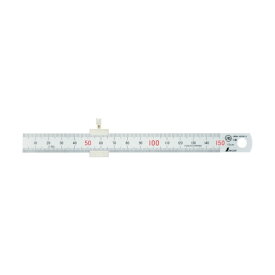 シンワ測定 シンワ直尺150mmストッパー付 150mm シルバー 76751 1点