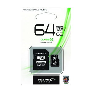 ���C������ �}�C�N��SD�J�[�h �u���b�N HDMCSDX64GCL10UIJP3 1�_