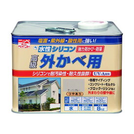 ニッペホーム 水性シリコン外かべ用 8kg アーバングレー 02 1
