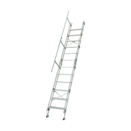 ※法人専用品※長谷川工業 アルミ仮設階段はしご 建作くん K-12-600 1台